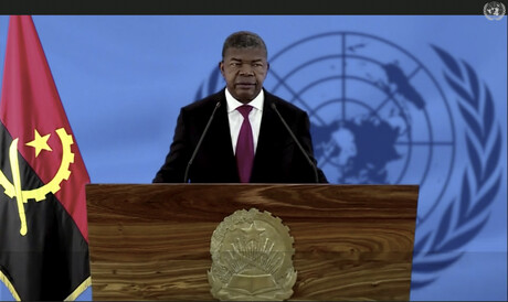 Präsident Joao Lourenço hält eine Rede vor den Vereinten Nationen