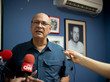 Der Journalist Carlos Fernando Chamorro auf einer Pressekonferenz, 2018.