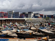 Ein Teil des Containerhafens der togolesischen Hauptstadt Lomé 