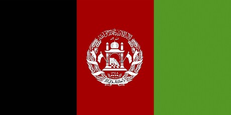 Die afghanische Flagge.
