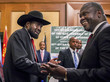 Präsident Salva Kiir (links) und Oppositionsführer Riek Machar
