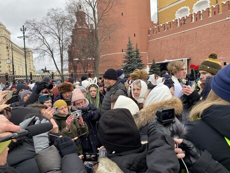 In Moskau wurden fast 30 Journalisten festgenommen.