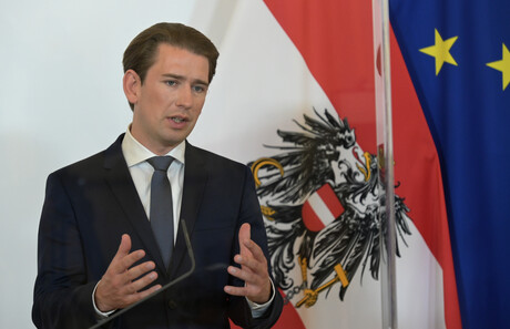 Österreichs Bundeskanzler Sebastian Kurz nach einem Ministertreffen in Wien.