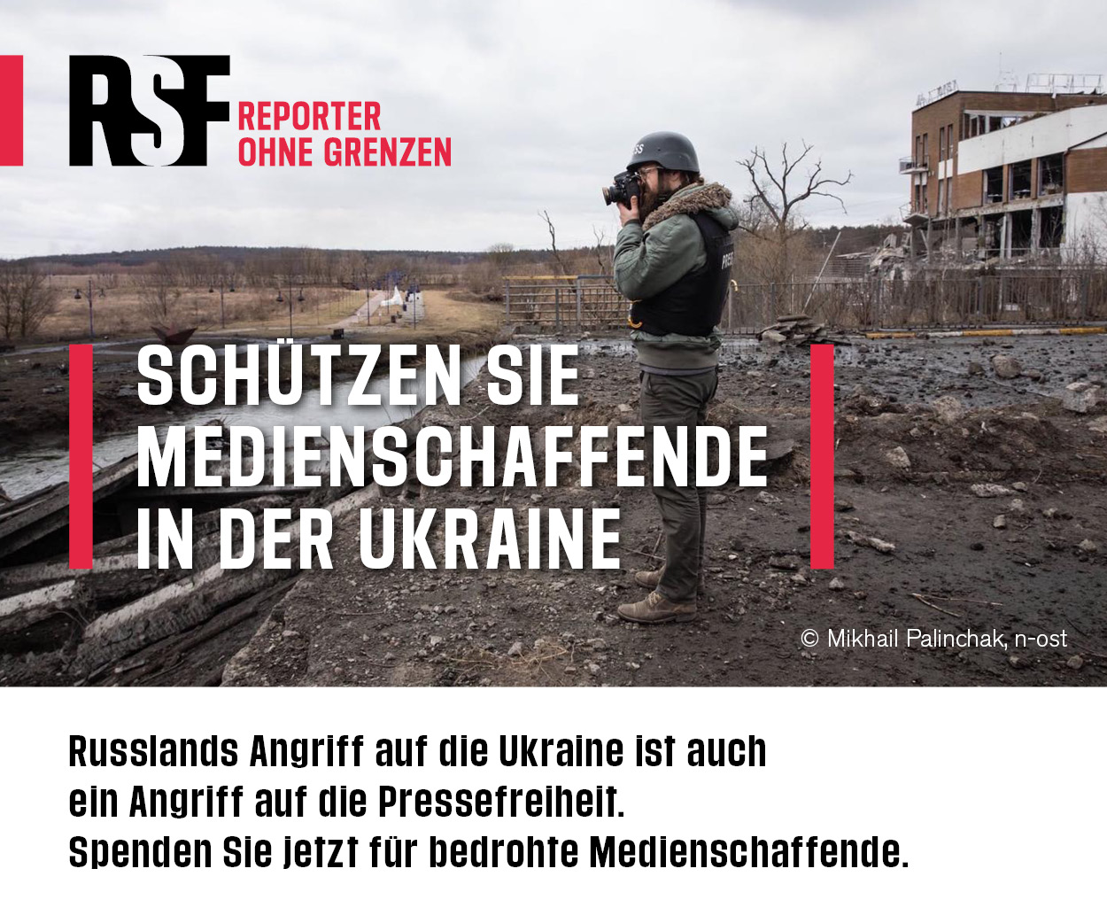 Reporter ohne Grenzen - Hilfe für die Ukraine